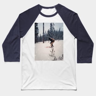 Skier Baseball T-Shirt